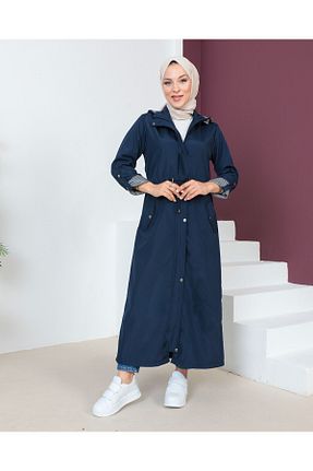 ترنچکت حجاب سرمه ای زنانه پنبه ای Sems - کد 756107038