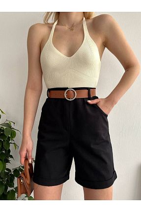 شلوارک و برمودا مشکی زنانه Relaxed Mitay - کد 824901282