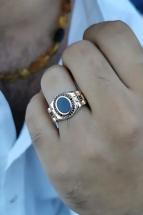 انگشتر طلا زرد مردانه 14 عیار Utku Kuyumculuk - کد 854884160