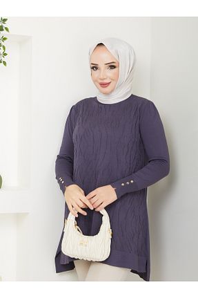 تونیک حجاب طوسی زنانه تریکو Pamuk Butik - کد 854888901