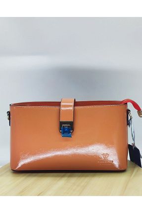 کیف پستچی نارنجی بچه گانه چرم خالص valentina victoria - کد 853123557