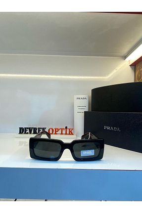 عینک آفتابی مشکی زنانه UV400 Prada - کد 835501361