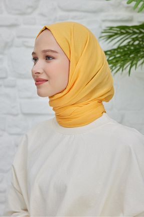 شال قهوه ای زنانه پنبه ای Quğu SCARF - کد 803039258