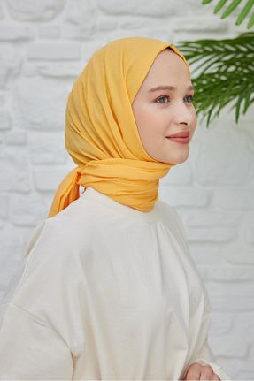 شال قهوه ای زنانه پنبه ای Quğu SCARF - کد 803039258