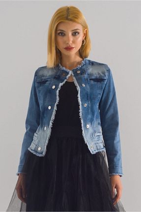 کت آبی زنانه گشاد Bold & Young - کد 153461482