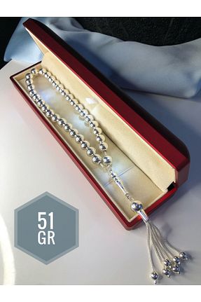 تسبیح سفید روکش نقره vogutima - کد 740333914