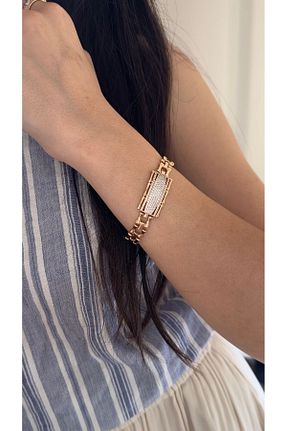 دستبند استیل (فولاد) صورتی زنانه استیل (فولاد) Opia JEWELRY - کد 854924257