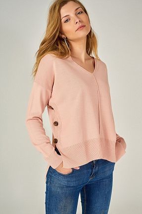 پلیور سبز زنانه ساده AQE FASHION - کد 52619076