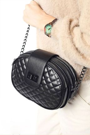 کیف دوشی مشکی زنانه چرم مصنوعی MILANOFOX - کد 854940790