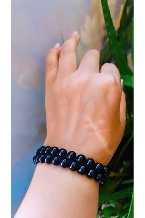 دستبند جواهر مشکی زنانه سنگ طبیعی aetakıtasarım-jewaly - کد 854969984