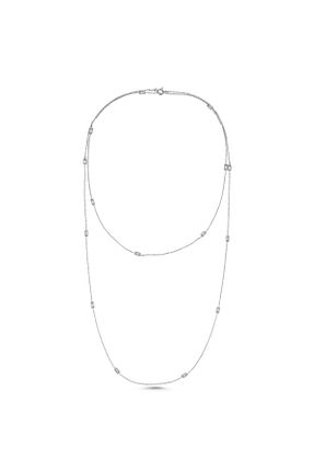 گردنبند نقره طلائی زنانه 925 عیار Bulvardi - کد 55867463