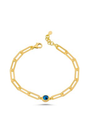 دستبند نقره طلائی زنانه 925 عیار Bulvardi - کد 62300269