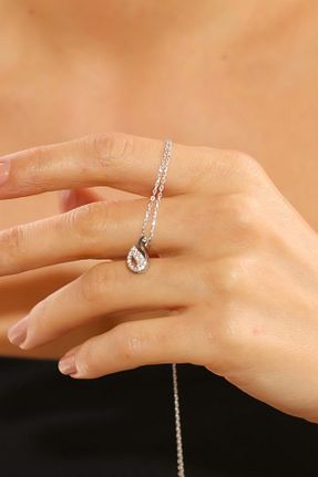 گردنبند نقره طلائی زنانه 925 عیار Bulvardi - کد 52420530