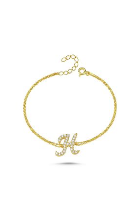 دستبند نقره خاکی زنانه 925 عیار Genel Markalar - کد 88889648