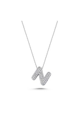 گردنبند نقره خاکی زنانه 925 عیار Bulvardi - کد 66596010