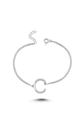 دستبند نقره خاکی زنانه 925 عیار Genel Markalar - کد 73485115