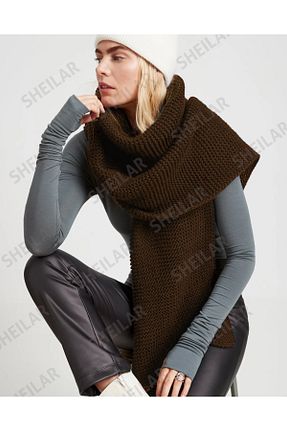 شال گردن قهوه ای زنانه تریکو Sheilar - کد 855045034
