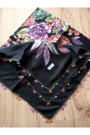 روسری نارنجی پلی استر yörük tuhafiye - کد 817054788