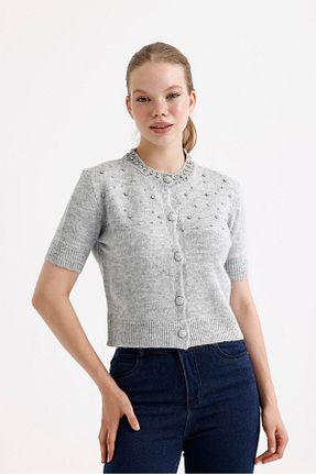 رویه طوسی زنانه اکریلیک - پلی استر fujya - کد 855081932