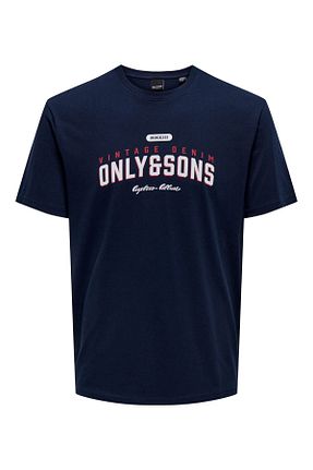 تیشرت سرمه ای مردانه رگولار Only & Sons - کد 812949255
