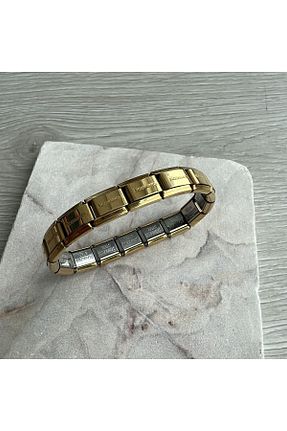 دستبند استیل (فولاد) طلائی زنانه استیل (فولاد) Bellys Jewelry - کد 772166556