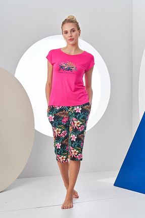 ست لباس راحتی صورتی زنانه طرح دار Pjs Pijama - کد 668629662