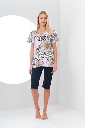 ست بالاتنه و پائین تنه سایز بزرگ صورتی زنانه بافتنی Pjs Pijama - کد 678366961