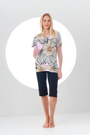 ست بالاتنه و پائین تنه سایز بزرگ صورتی زنانه بافتنی Pjs Pijama - کد 678366961