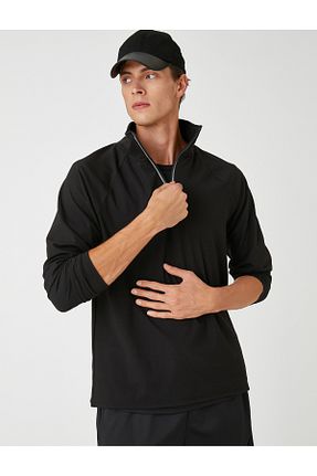 سوئیشرت مشکی مردانه ساده Koton - کد 372086870