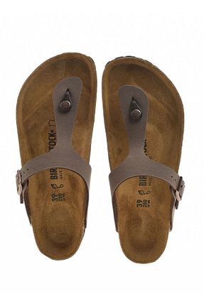 دمپائی قهوه ای زنانه چرم مصنوعی Birkenstock - کد 314522214