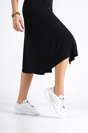 کفش اسنیکر سفید زنانه چرم اصل AYAKKABİSEPETİ - کد 680385607
