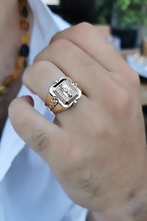 انگشتر طلا زرد مردانه 14 عیار Utku Kuyumculuk - کد 854861089
