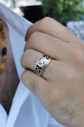 انگشتر طلا زرد مردانه 14 عیار Utku Kuyumculuk - کد 854877940