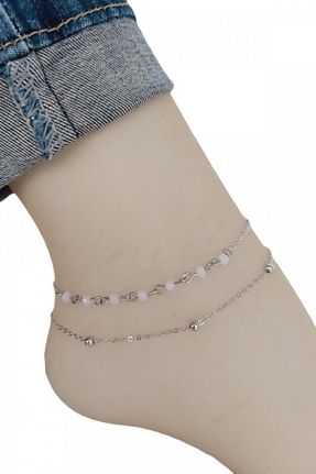 خلخال جواهر بژ زنانه منجق AKIN AKSESUAR HEDİYELİK - کد 854887879