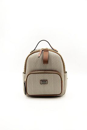 کوله پشتی بژ زنانه سایز متوسط Silver Polo - کد 825678787