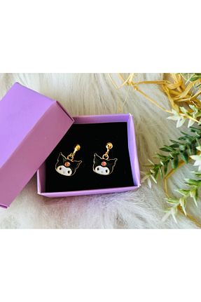 گوشواره جواهر مشکی کلیپس دار 1PARÇAMAVİ - کد 842197378