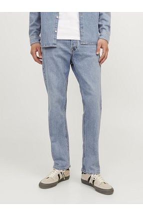 شلوار جین آبی مردانه پاچه لوله تفنگی Jack & Jones - کد 854960714