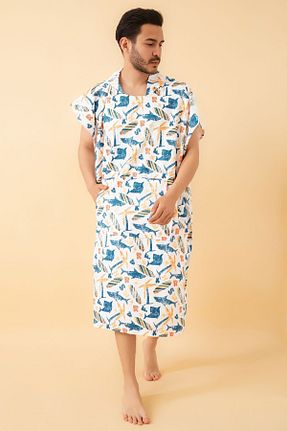 لباس ساحلی زرد زنانه پنبه ای VEVİEN HOME - کد 829919511