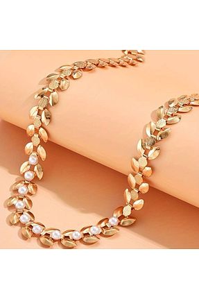 گردنبند جواهر طلائی زنانه روکش طلا M SMİLE - کد 854976176