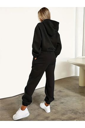 ست گرمکن مشکی زنانه پنبه پلی استر EYAX MODA - کد 845552180