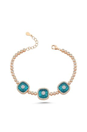 دستبند نقره صورتی زنانه 925 عیار Genel Markalar - کد 110648473