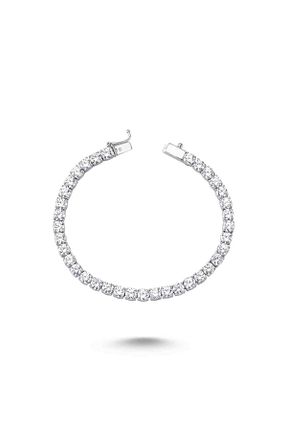 دستبند نقره طوسی زنانه 925 عیار Bulvardi - کد 52456182