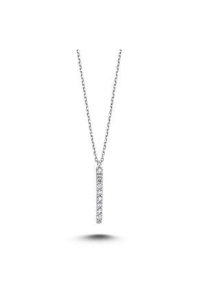 گردنبند نقره خاکی زنانه 925 عیار Bulvardi - کد 70308667