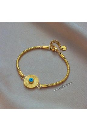 دستبند استیل (فولاد) طلائی زنانه استیل (فولاد) SONES - کد 770656563