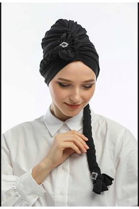 کلاه شنای حجاب مشکی زنانه mikam - کد 855058552