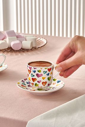 فنجان قهوه طوسی 2 نفره Karaca - کد 843044755