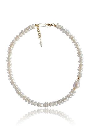 گردنبند نقره طلائی زنانه 925 عیار Linya Jewellery - کد 730047164