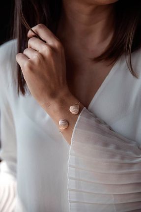 دستبند جواهر صورتی زنانه مروارید Linya Jewellery - کد 6032064