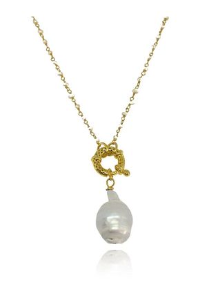 گردنبند نقره طلائی زنانه 925 عیار Linya Jewellery - کد 116724706