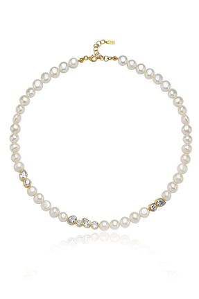 گردنبند مروارید سفید نقره Linya Jewellery - کد 825460557